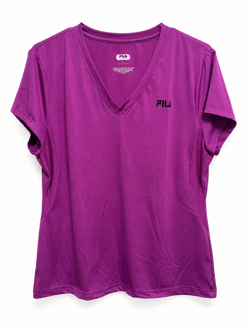 FILA Sport Women’s XL Purple V-Neck Athletic Performance Top
